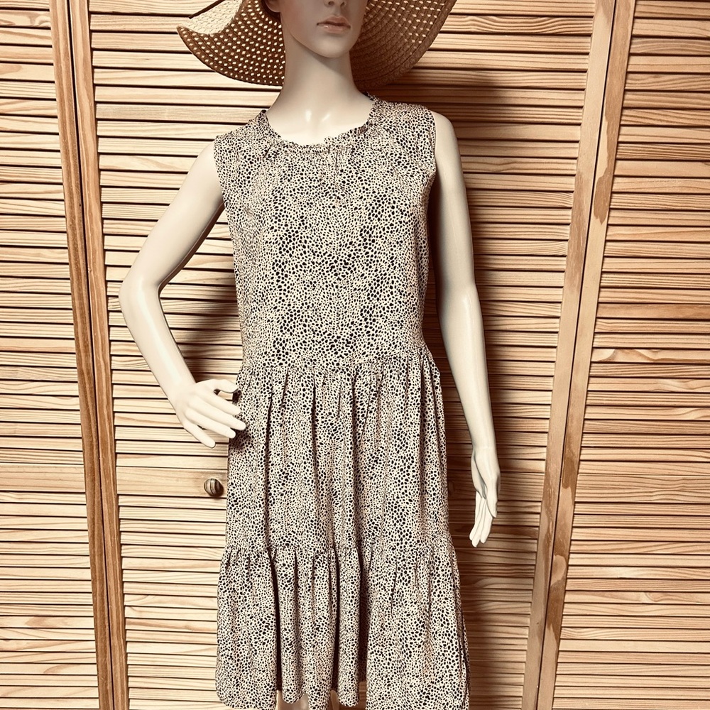 Old Navy dress animal print sleeveless comfy tent style XXL tiers lightweight